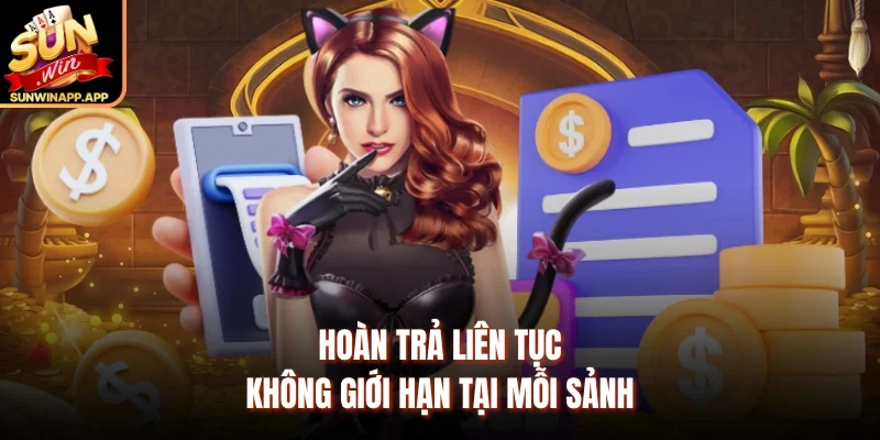 Hoàn trả liên tục, không giới hạn tại mỗi sảnh